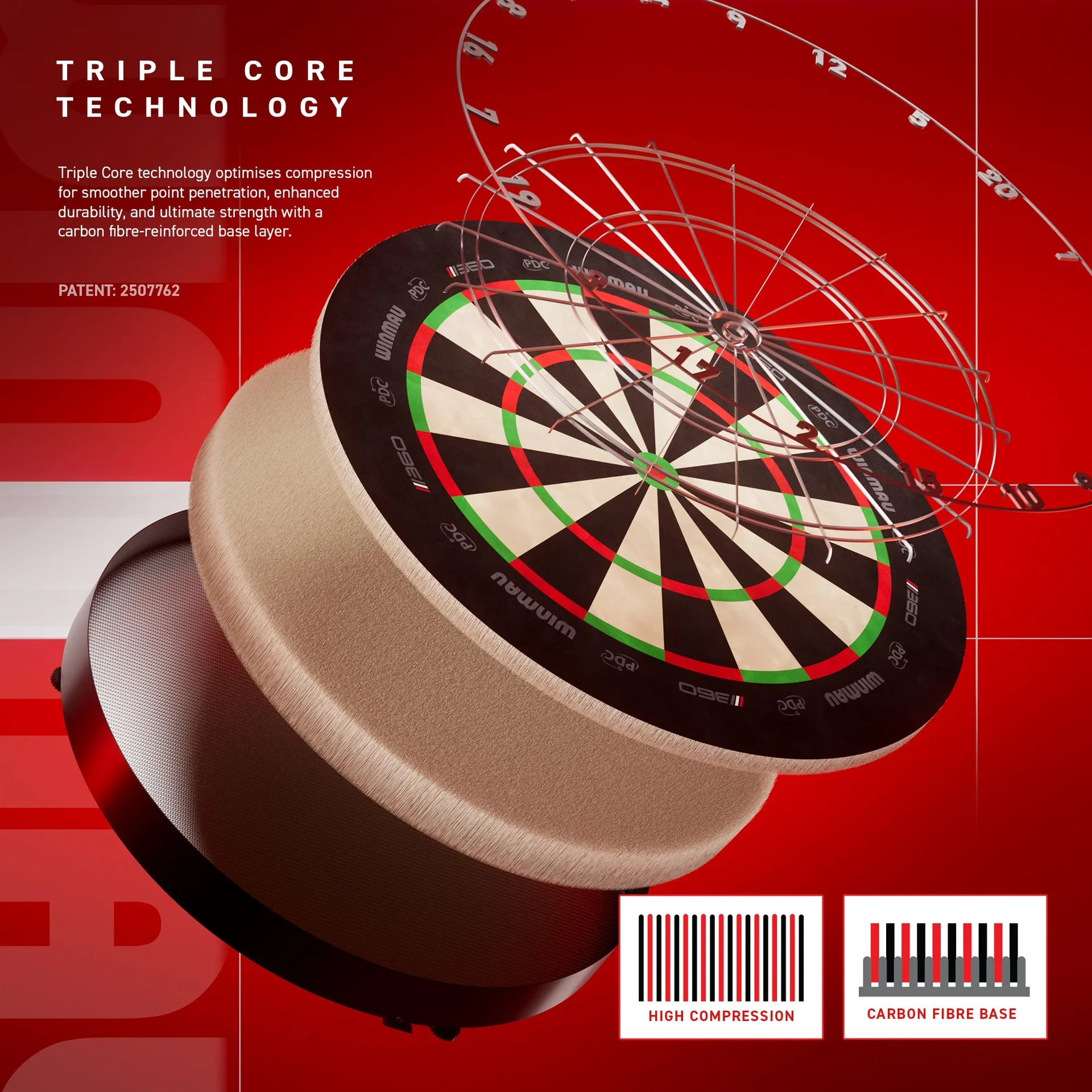 Blade 360 Triple Core Dartboard Official PDC Match Quality - Image 5