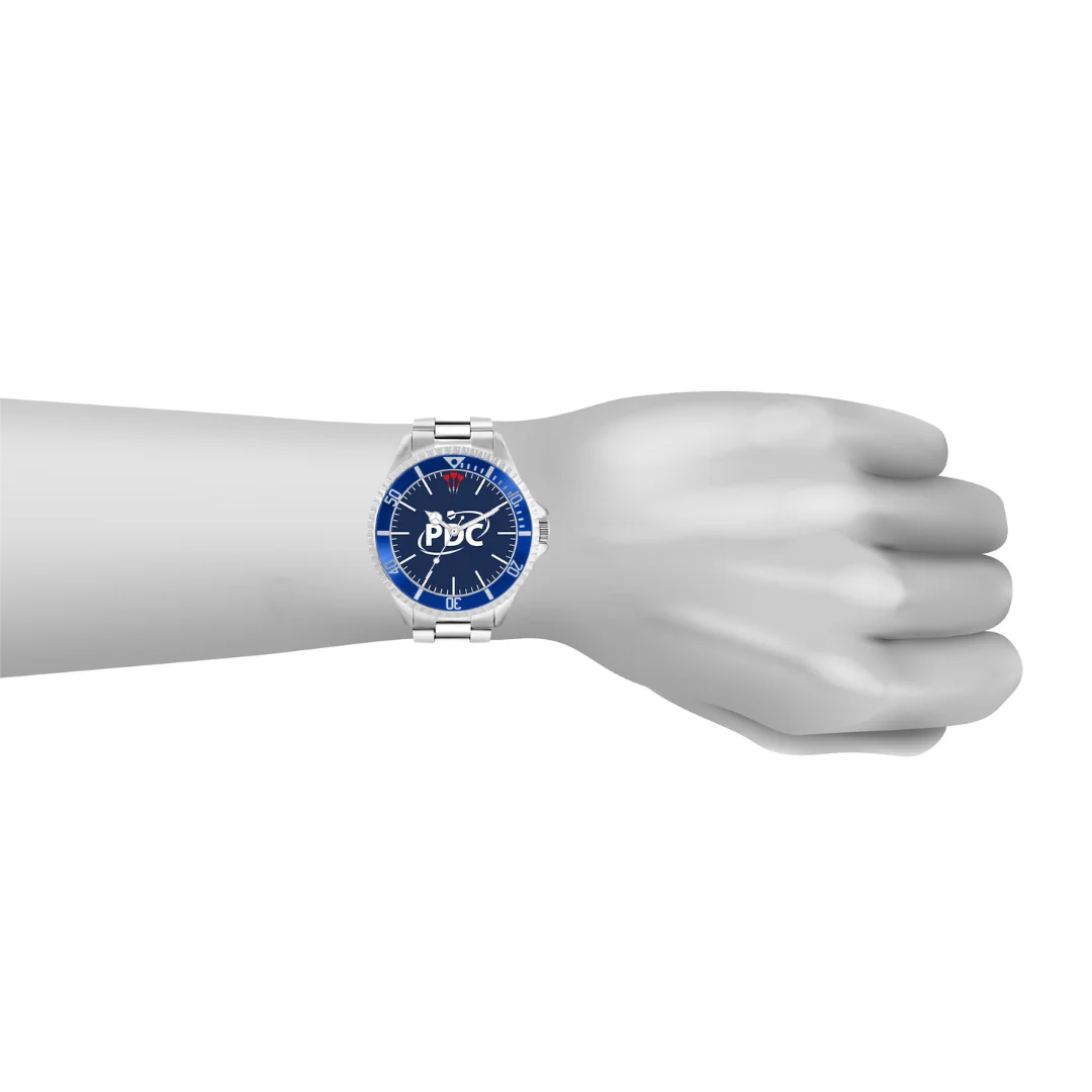New PDC Darts Watch Mens Silver 42mm - Image 2