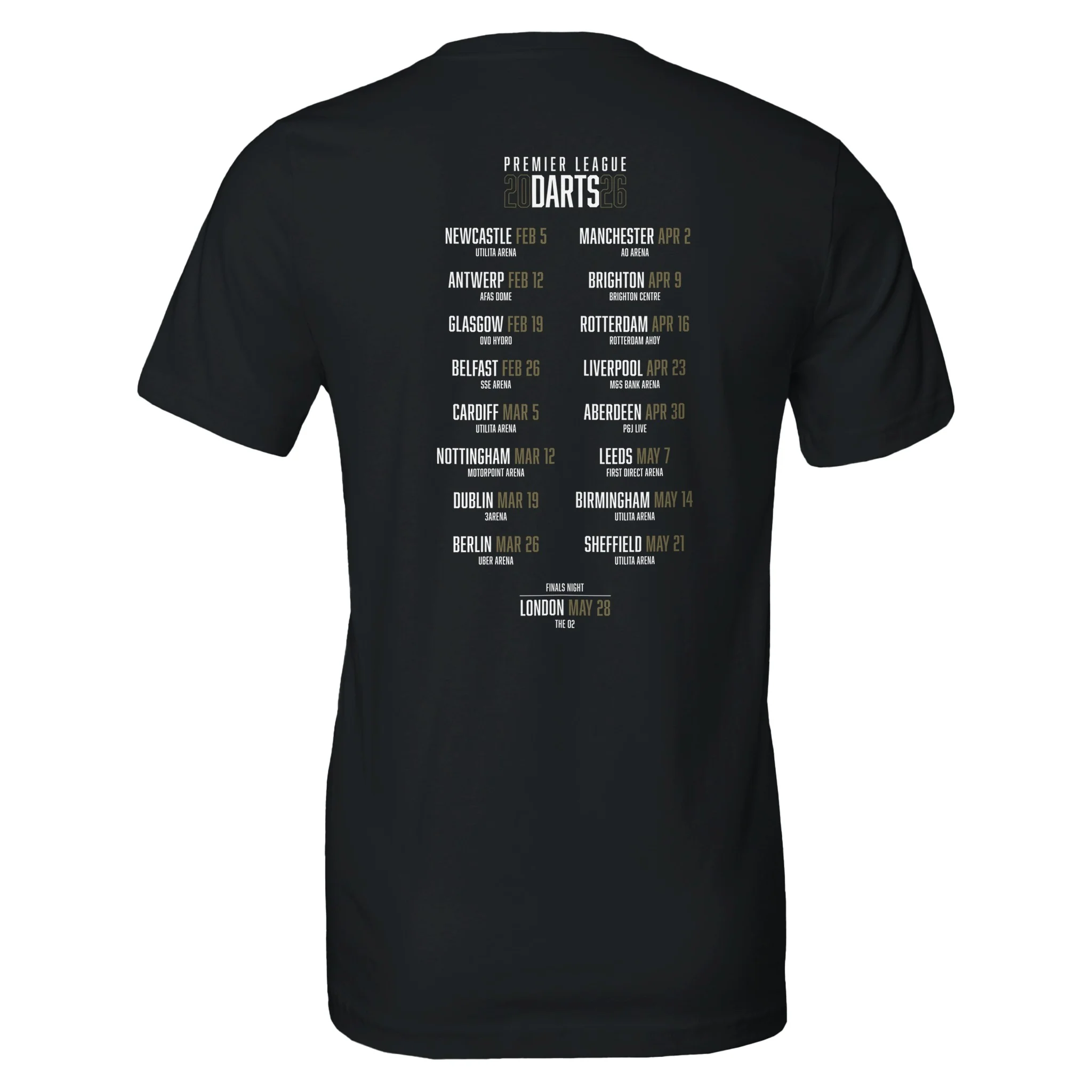Premier League Darts 2026 Black T-Shirt - Image 2