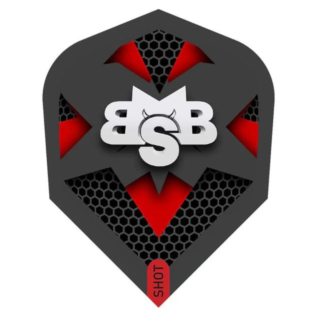 Shot Michael Smith Dart Flights - 100 Micron - Std - No6 - Bully Boy - Tenacious