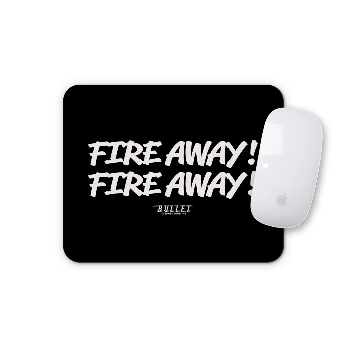 Stephen Bunting Black Fire Away Kids Mousepad